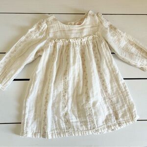 Cat & Jack Cream Boho Long Sleeve Dress